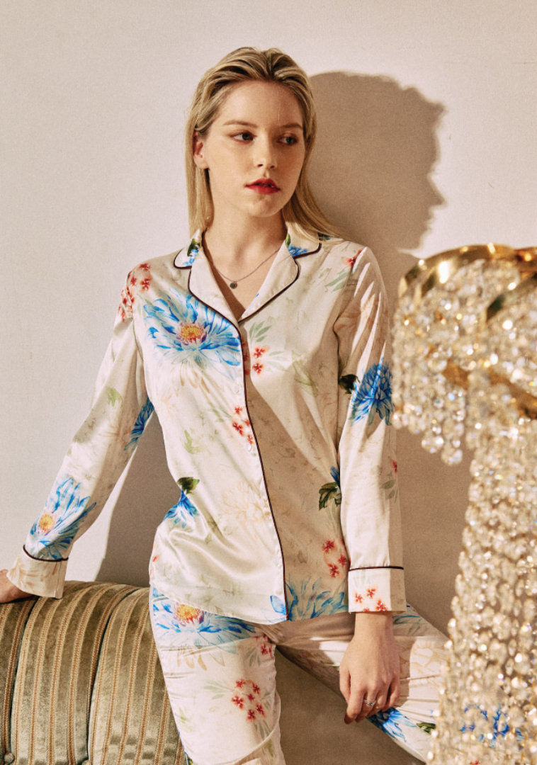 Buy Floral Escape Pyjama Set by DUSK ATTIRE at Ogaan Market Online Shopping  Site